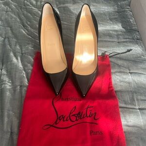 Christian Louboutin black patent Pigalle 38.5